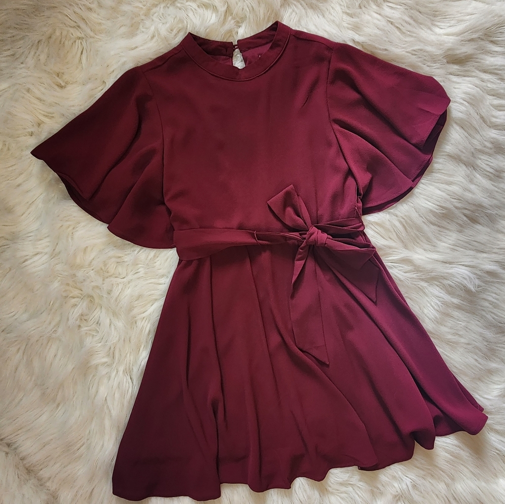 Girls- GB Girls Burgandy Dress (size Small)